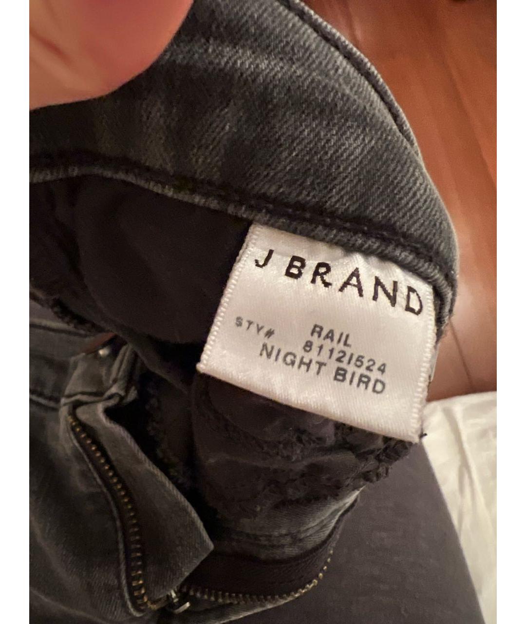 JBRAND Антрацитовые хлопко-полиэстеровые прямые джинсы, фото 4