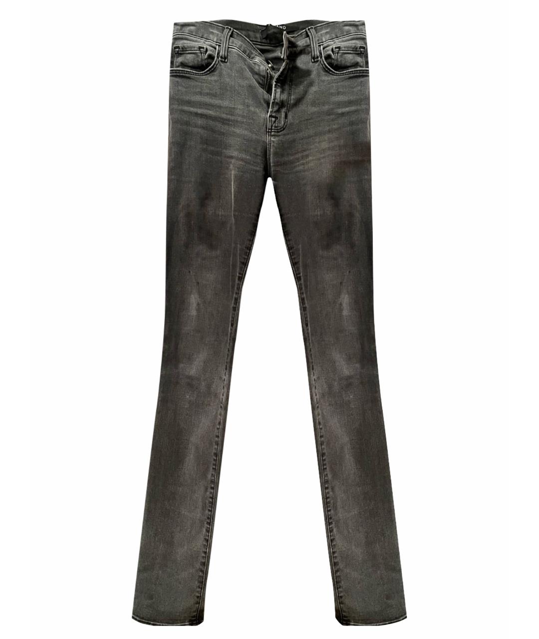 JBRAND Антрацитовые хлопко-полиэстеровые прямые джинсы, фото 1