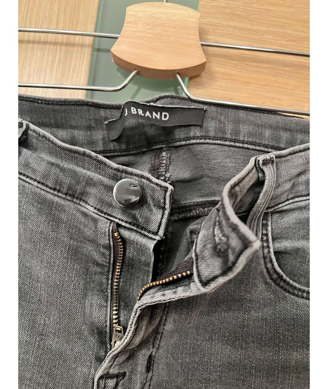 JBRAND Антрацитовые хлопко-полиэстеровые прямые джинсы, фото 5