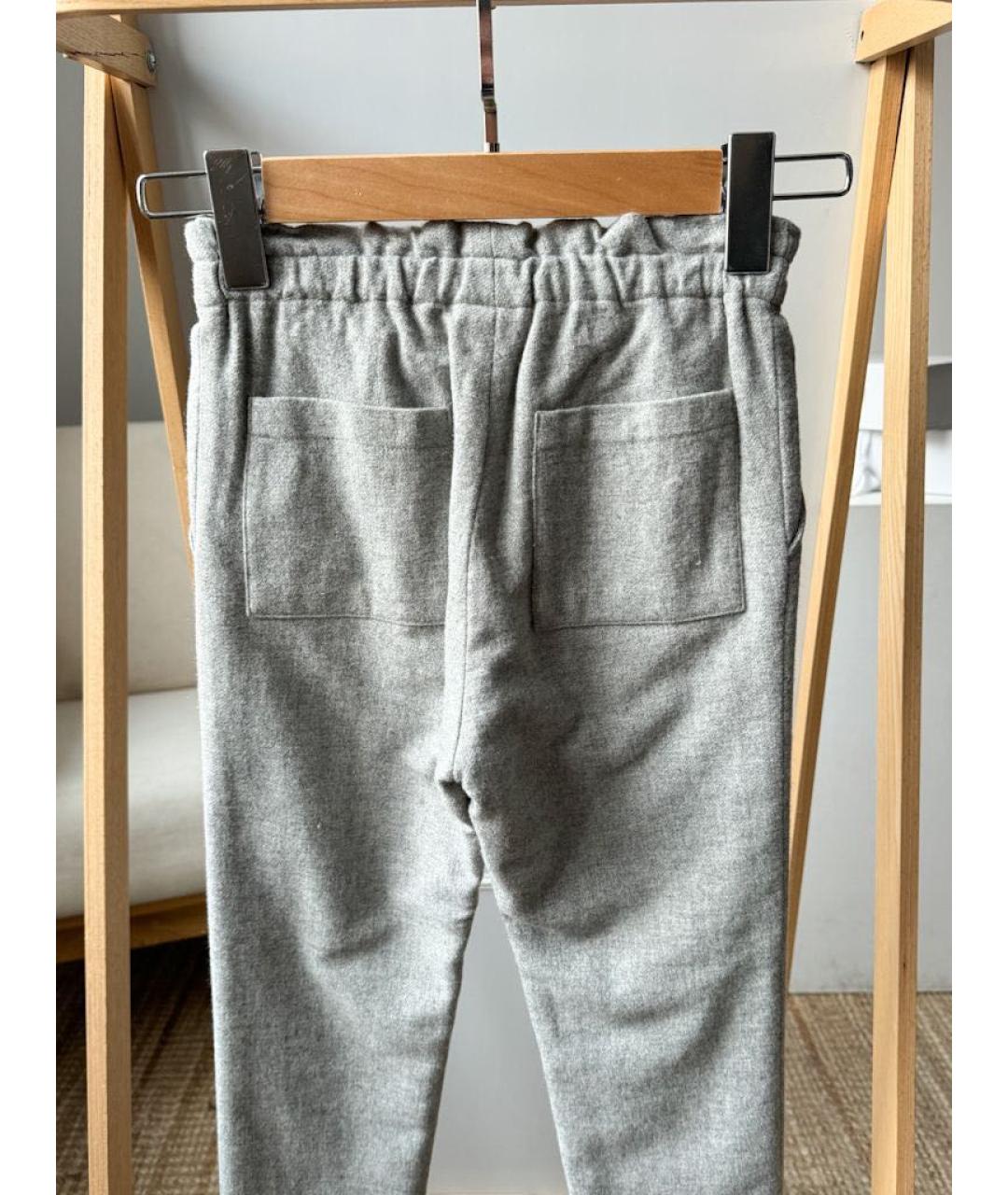 BONPOINT Серые шерстяные брюки и шорты, фото 4