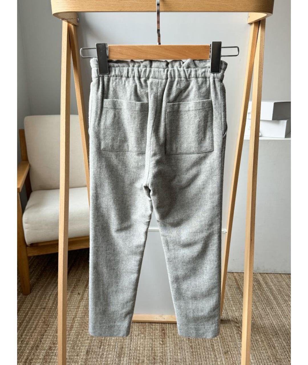BONPOINT Серые шерстяные брюки и шорты, фото 2