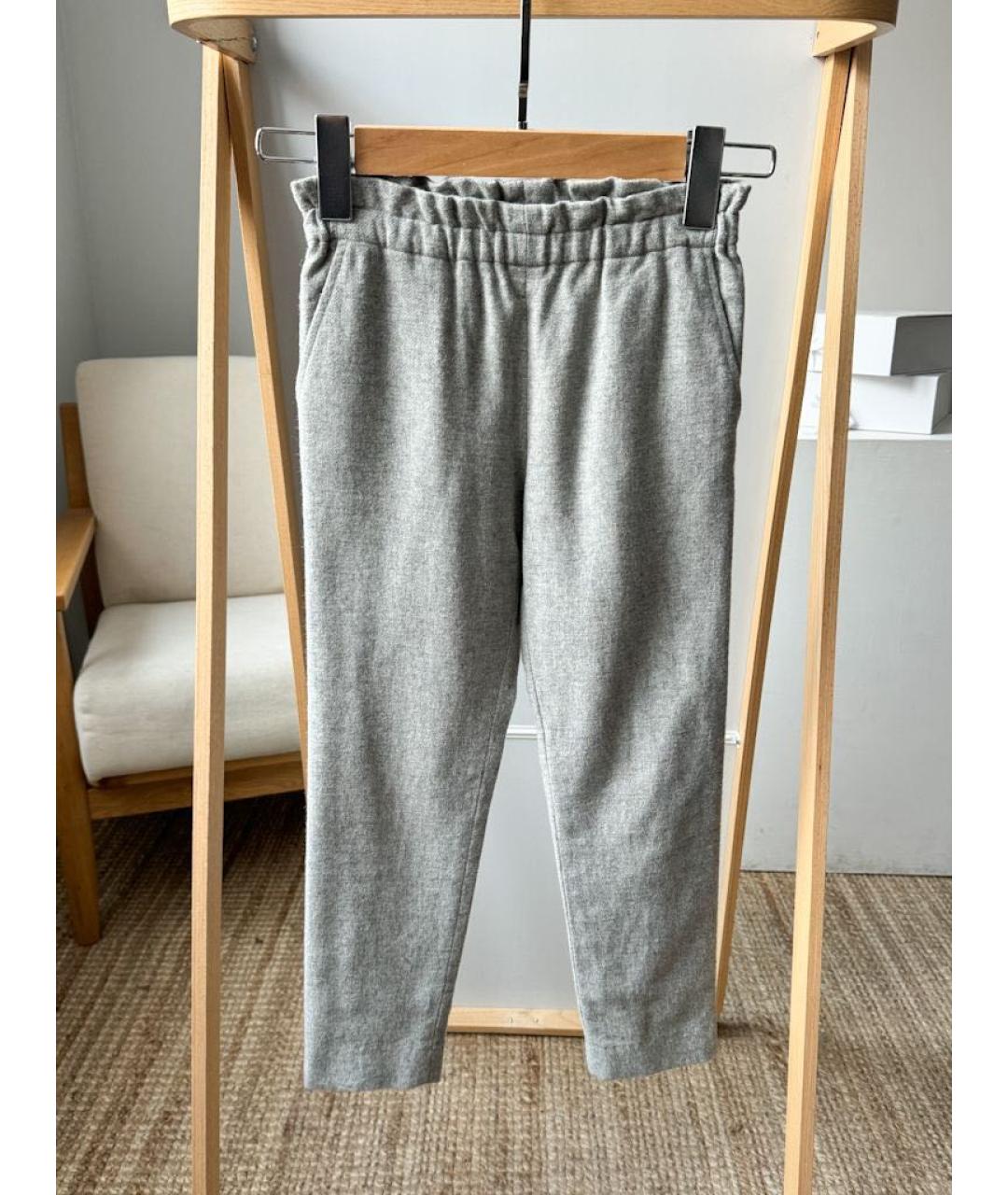 BONPOINT Серые шерстяные брюки и шорты, фото 5