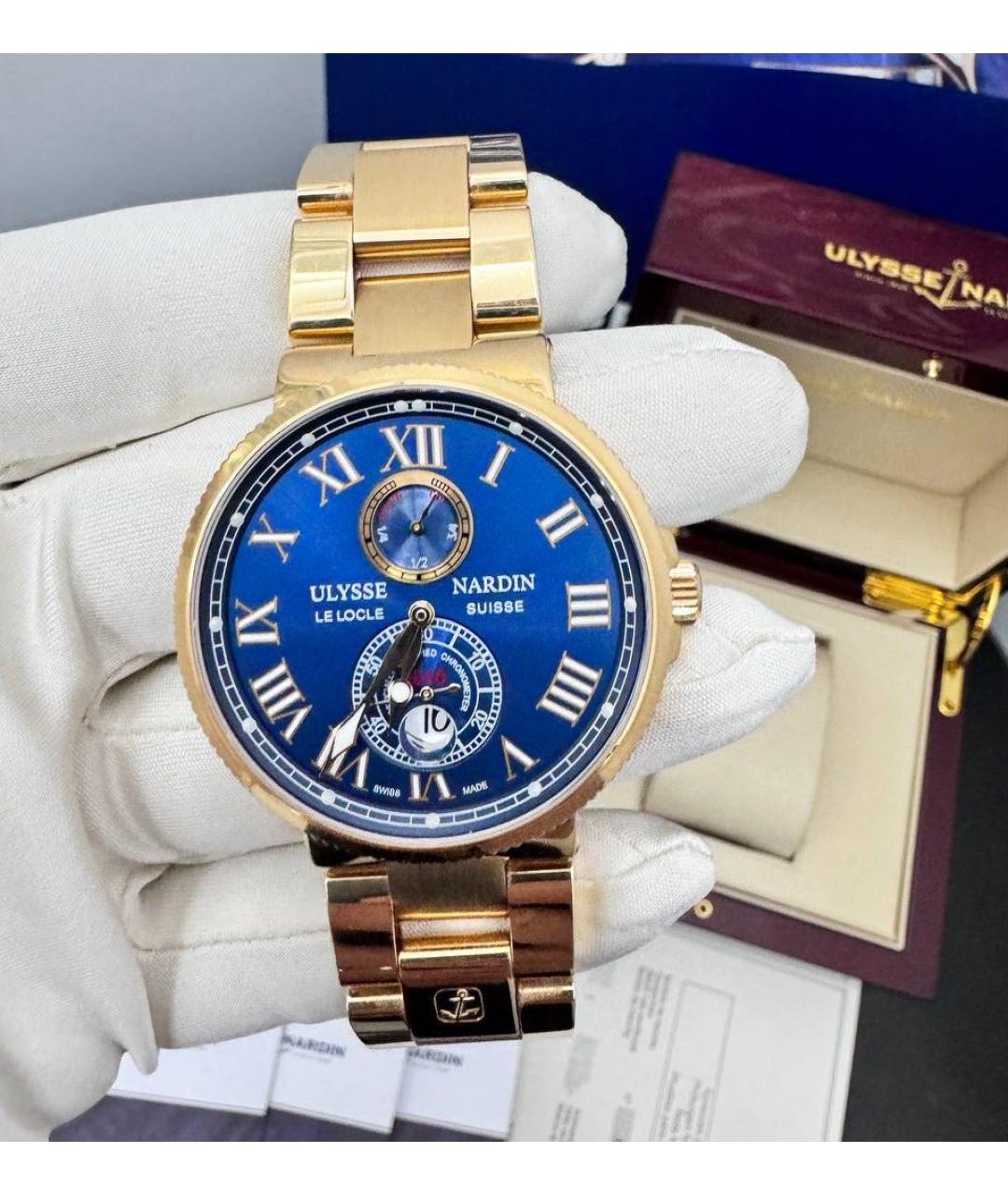 Ulysse Nardin Золотые часы из розового золота, фото 8