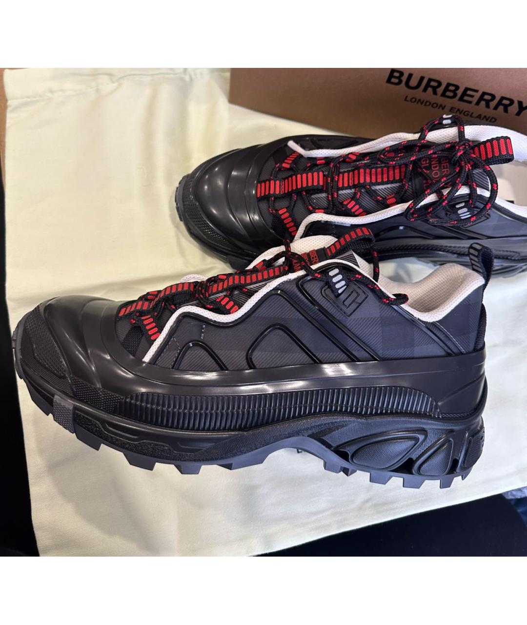 BURBERRY Черные высокие кроссовки / кеды, фото 8