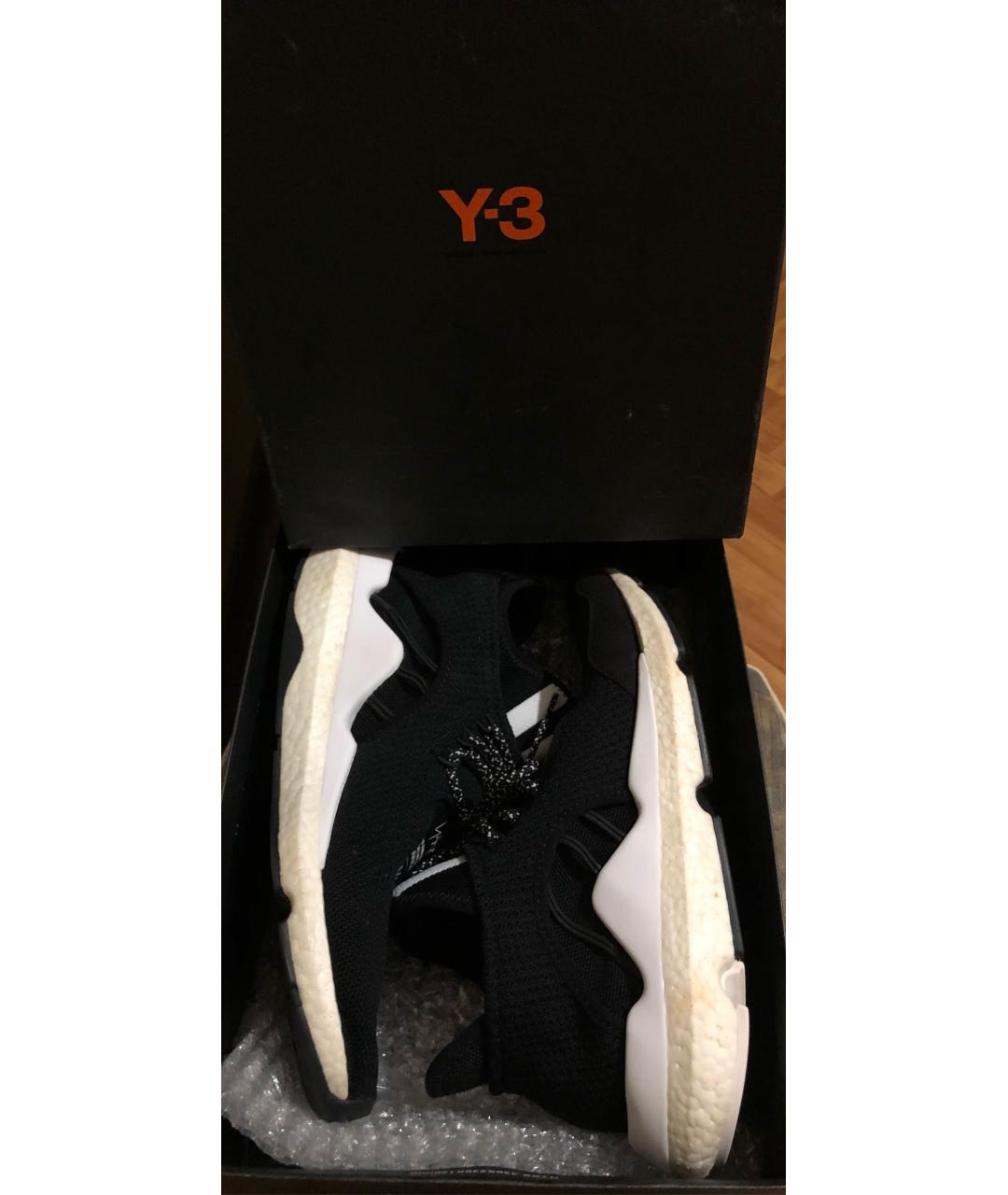 Y-3 Черные низкие кроссовки / кеды, фото 3