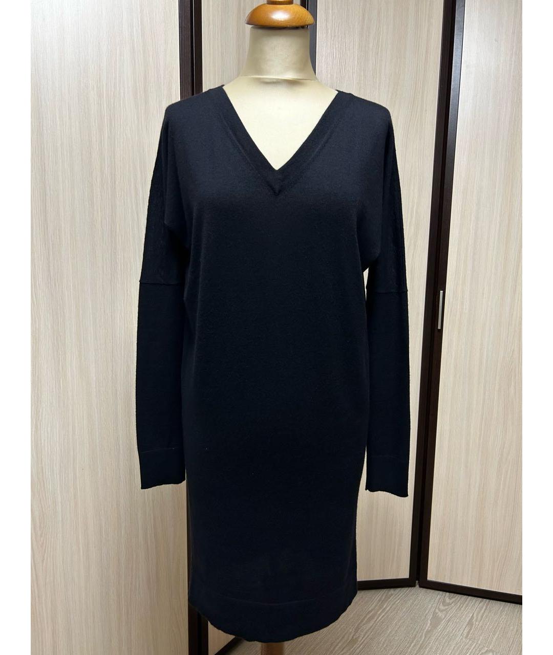 AGNONA Черное кашемировое повседневное платье, фото 6