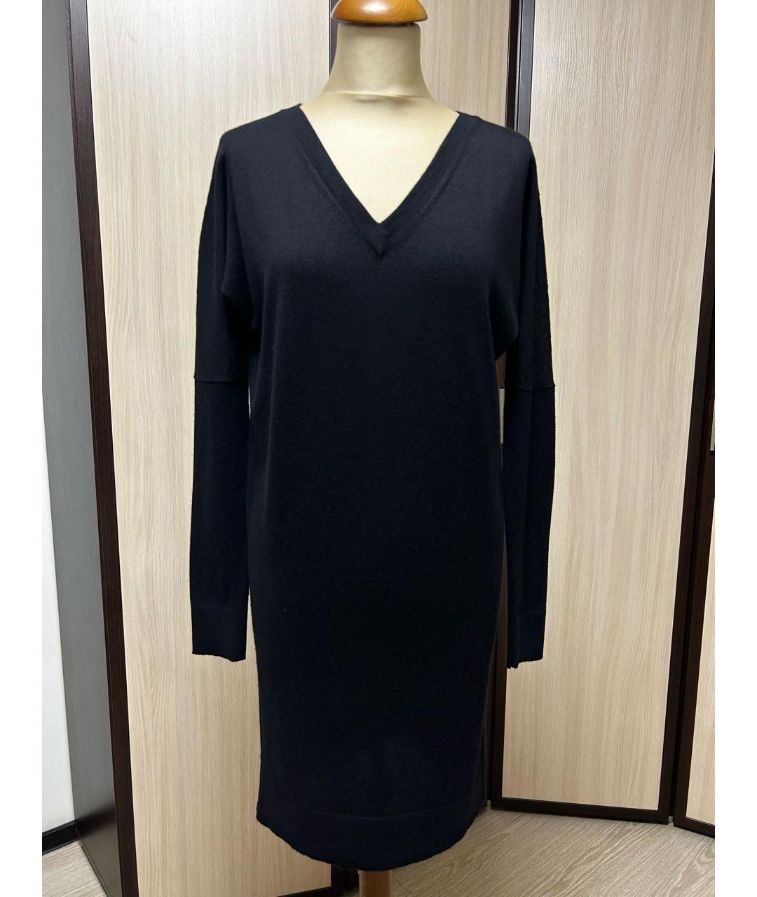 AGNONA Черное кашемировое повседневное платье, фото 5