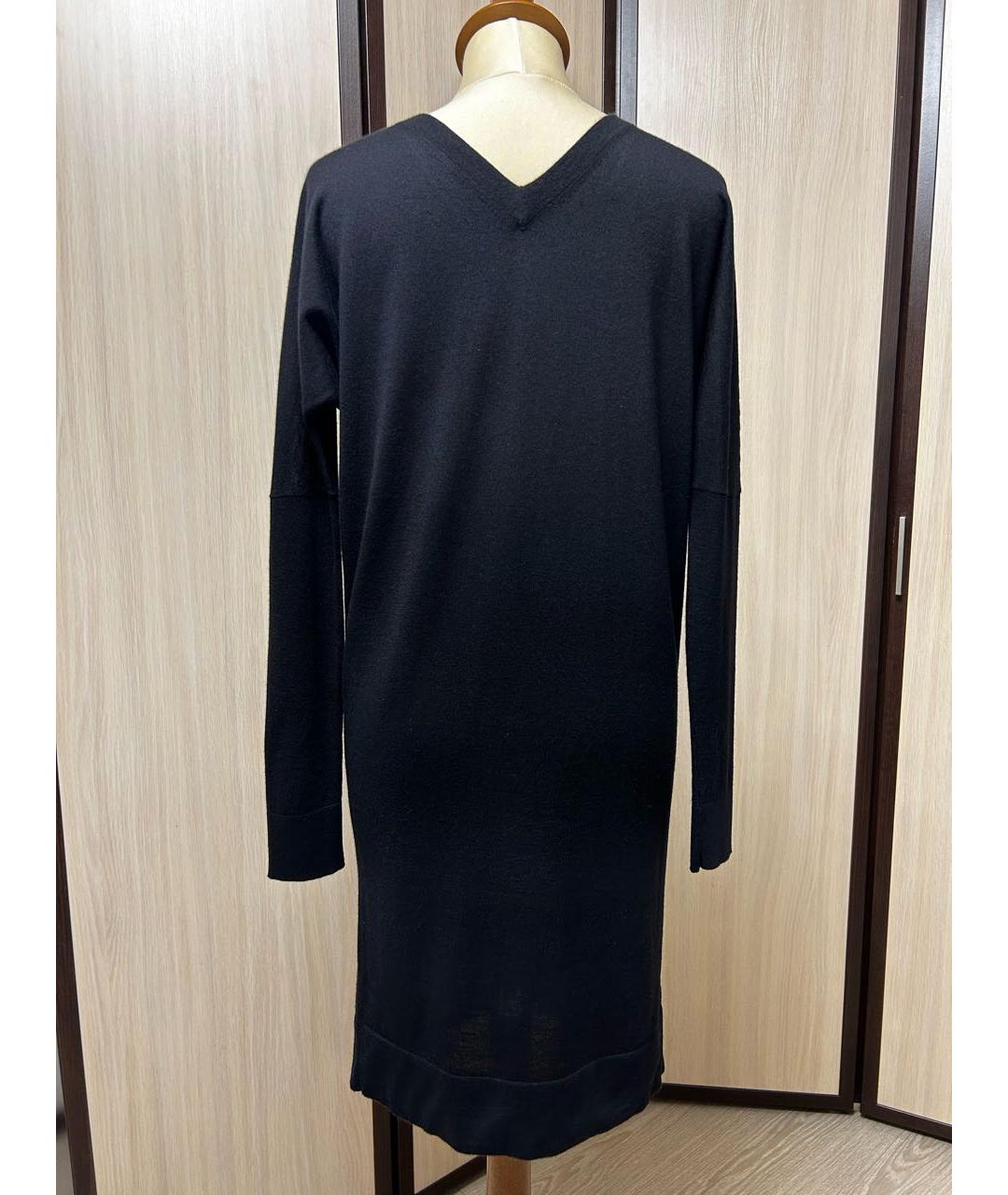 AGNONA Черное кашемировое повседневное платье, фото 2
