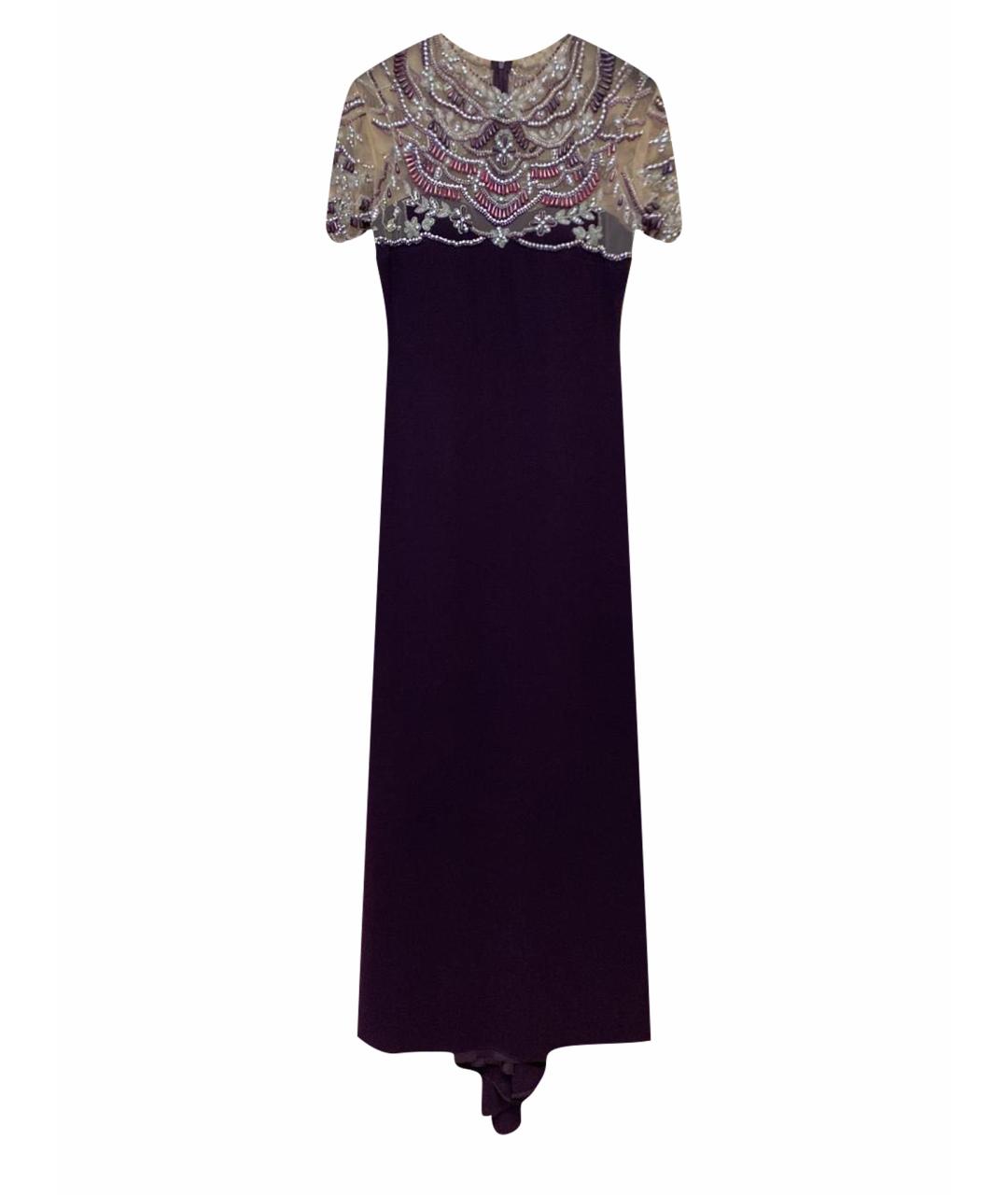 TARIK EDIZ Бордовое полиэстеровое вечернее платье, фото 1