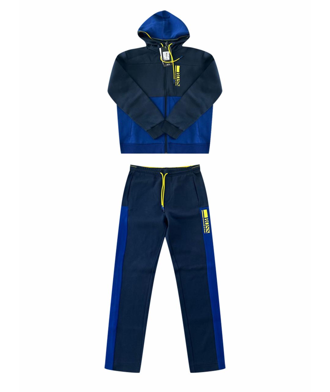 HUGO BOSS Темно-синий хлопко-эластановый спортивный костюм, фото 1
