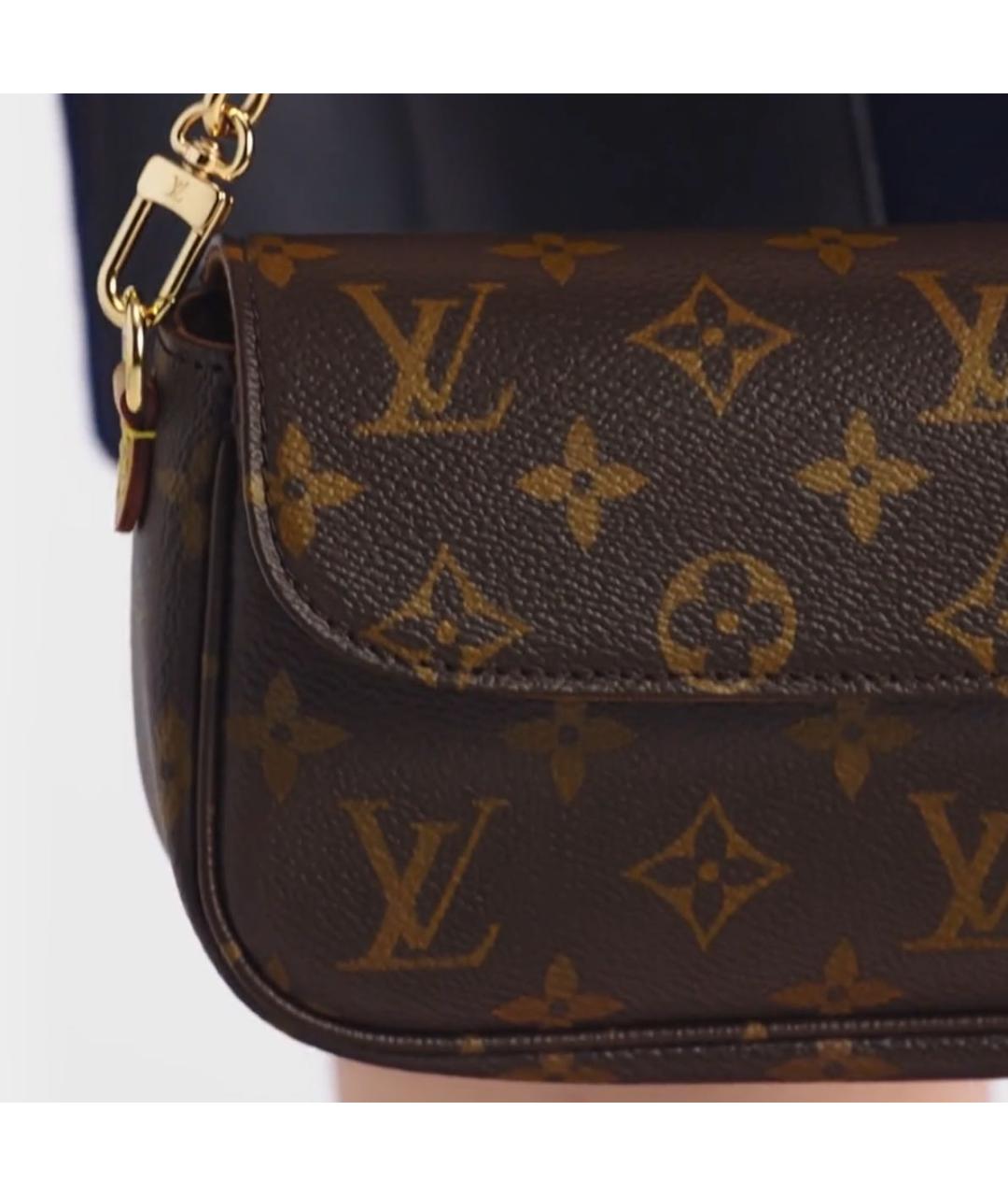 LOUIS VUITTON ショルダーバッグ LOUIS VUITTON Коричневая кожаная сумка через плечо Ivy для женщин