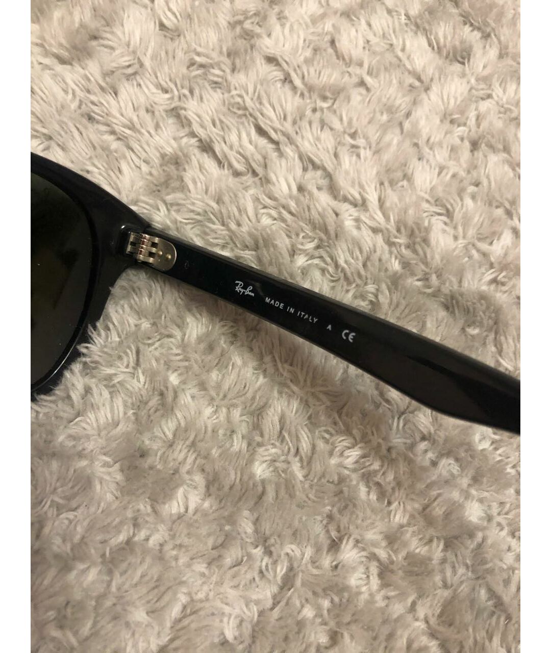 RAY BAN Черные пластиковые солнцезащитные очки, фото 5