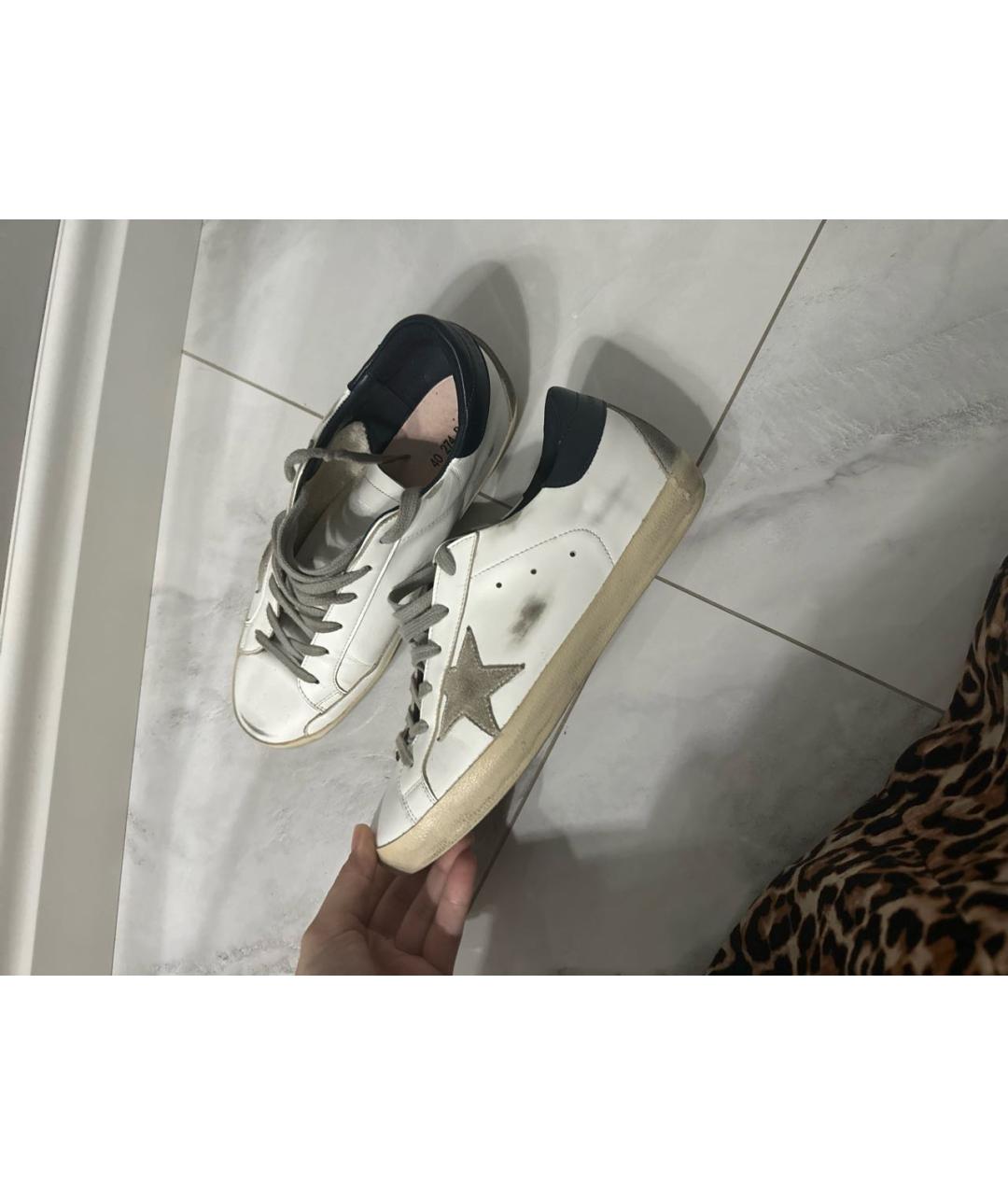 GOLDEN GOOSE DELUXE BRAND Белые кожаные кеды, фото 2