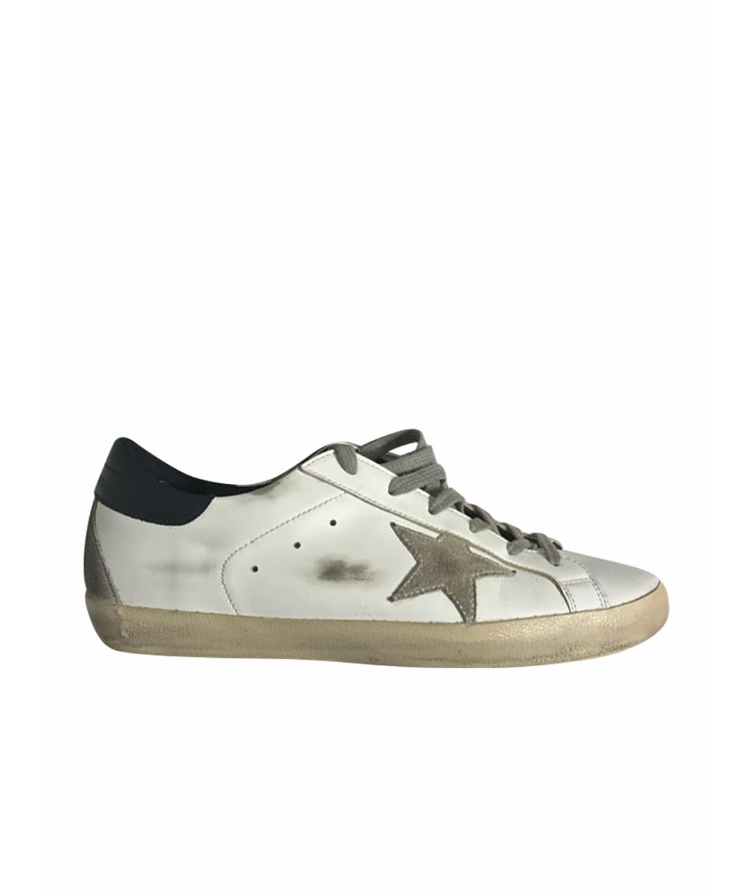 GOLDEN GOOSE DELUXE BRAND Белые кожаные кеды, фото 1