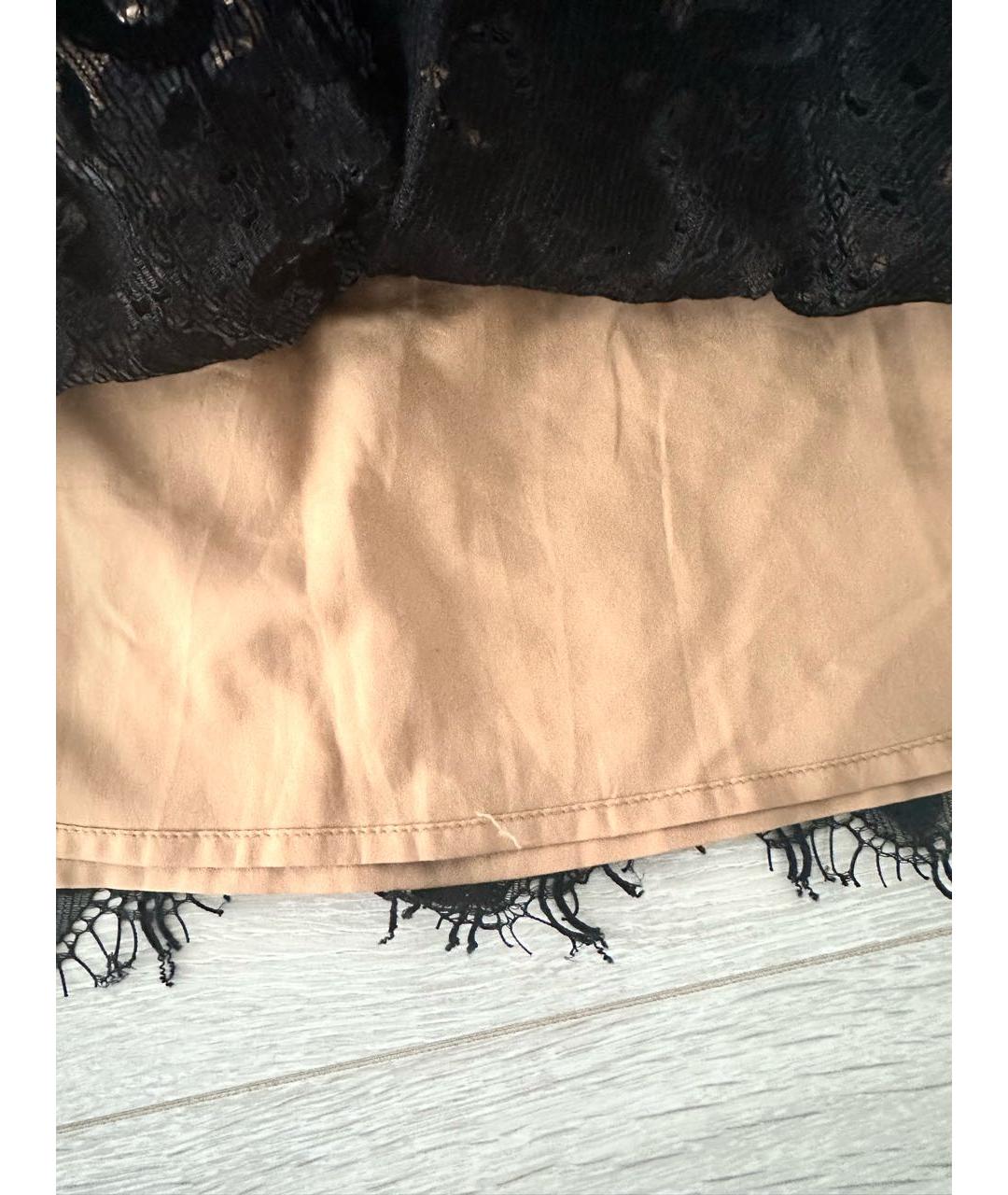 MICHAEL MICHAEL KORS Черная хлопковая юбка мини, фото 4