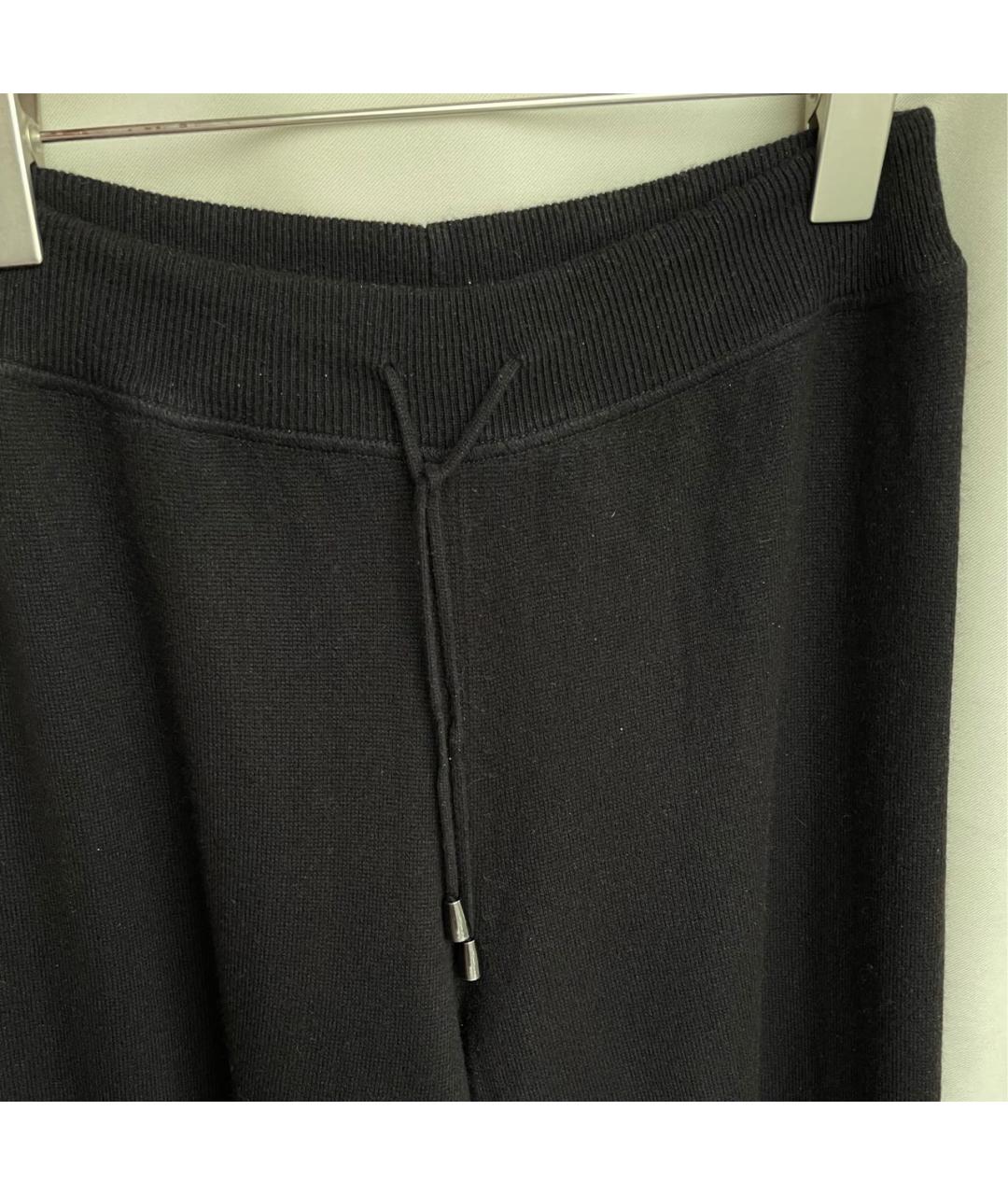 LORO PIANA Черные кашемировые брюки широкие, фото 6