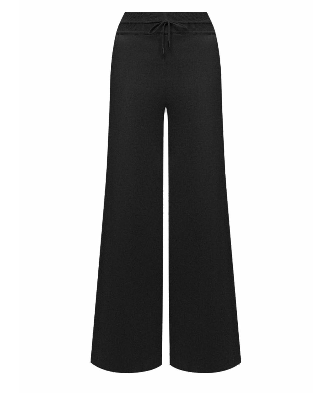 LORO PIANA Черные кашемировые брюки широкие, фото 1