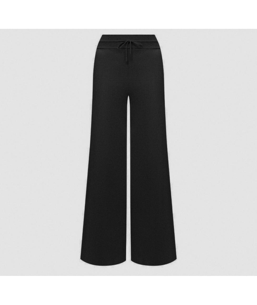 LORO PIANA Черные кашемировые брюки широкие, фото 7