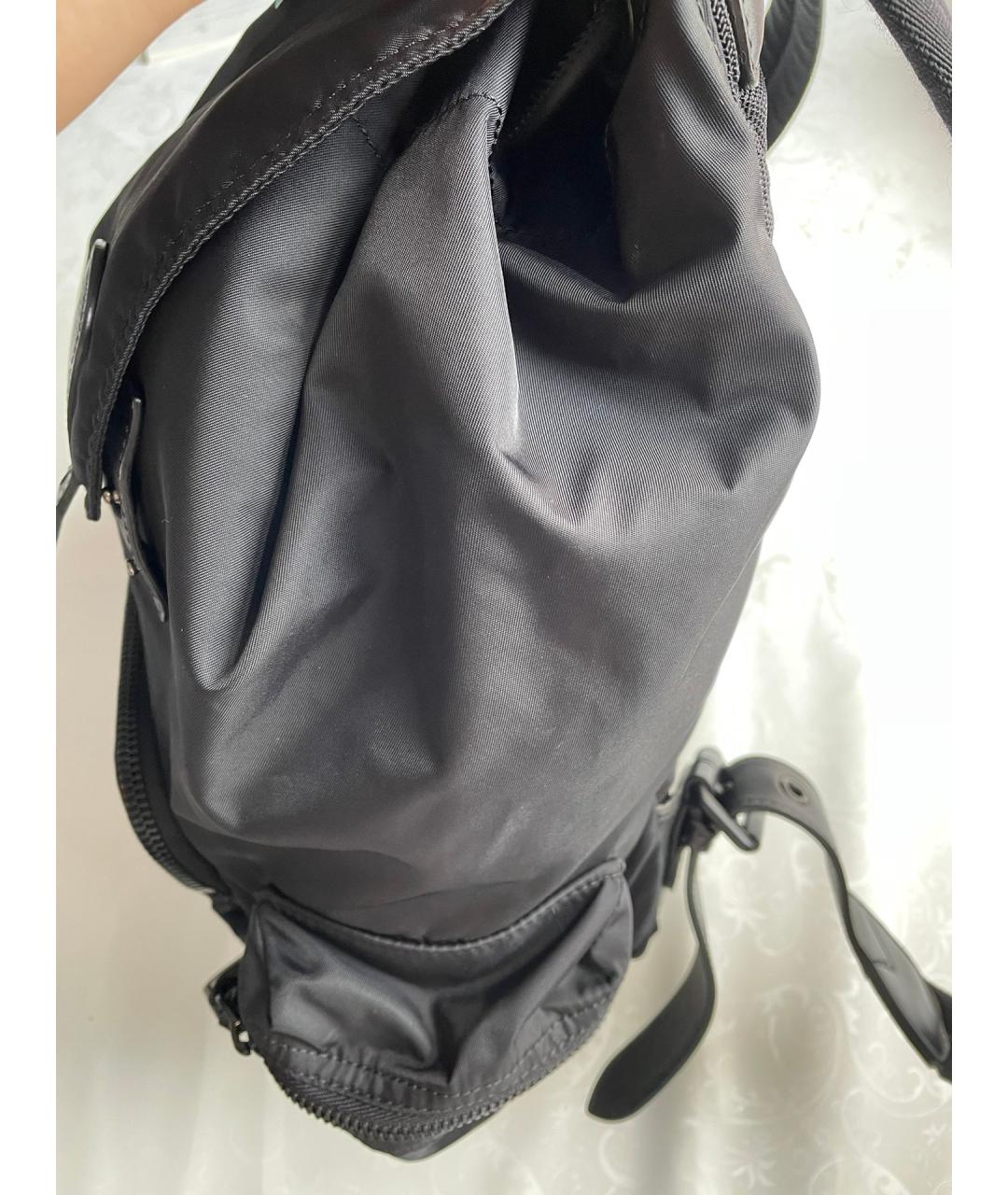 BURBERRY Черный синтетический рюкзак, фото 4