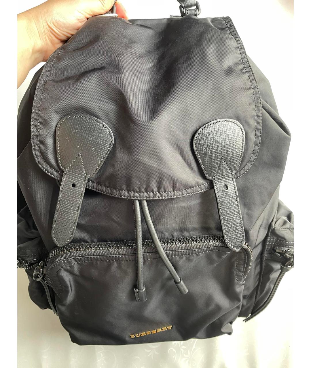 BURBERRY Черный синтетический рюкзак, фото 2