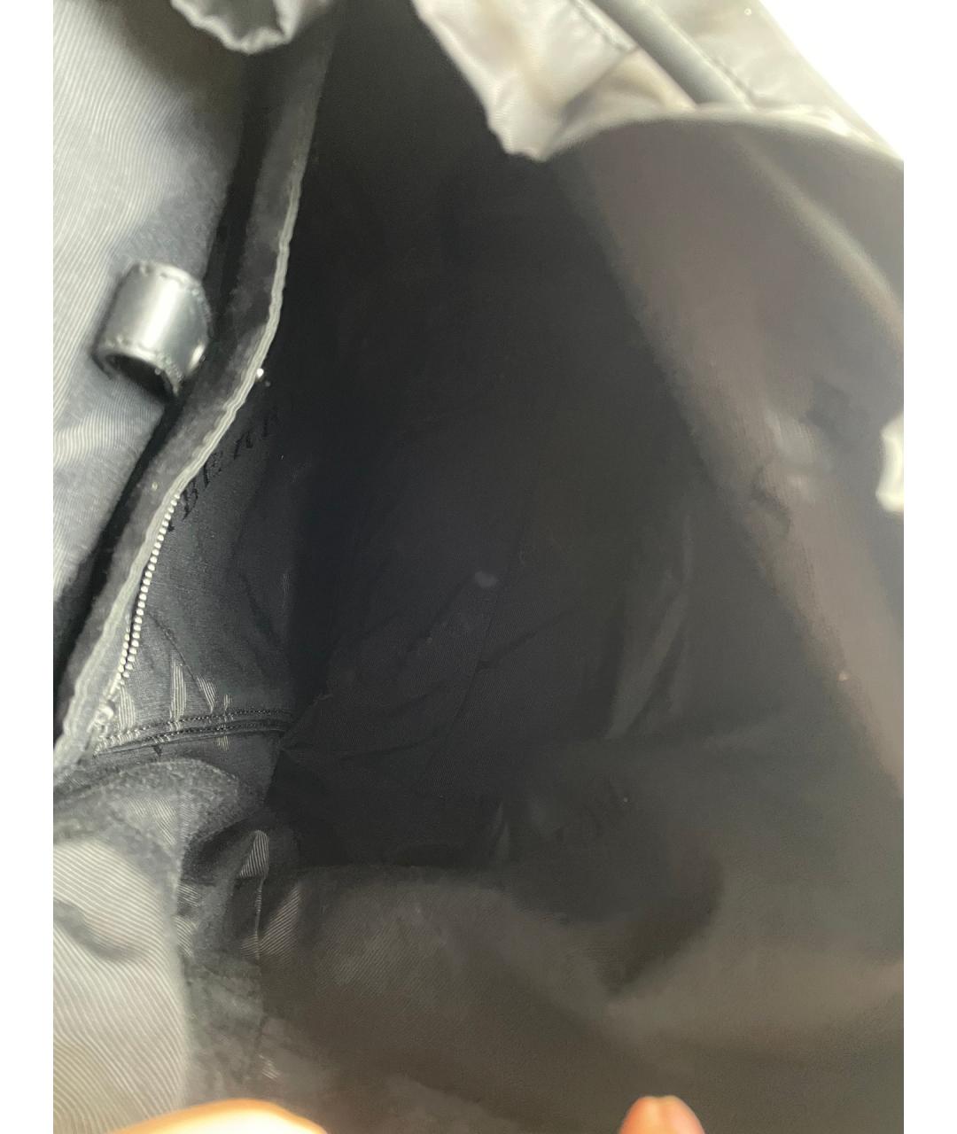 BURBERRY Черный синтетический рюкзак, фото 7