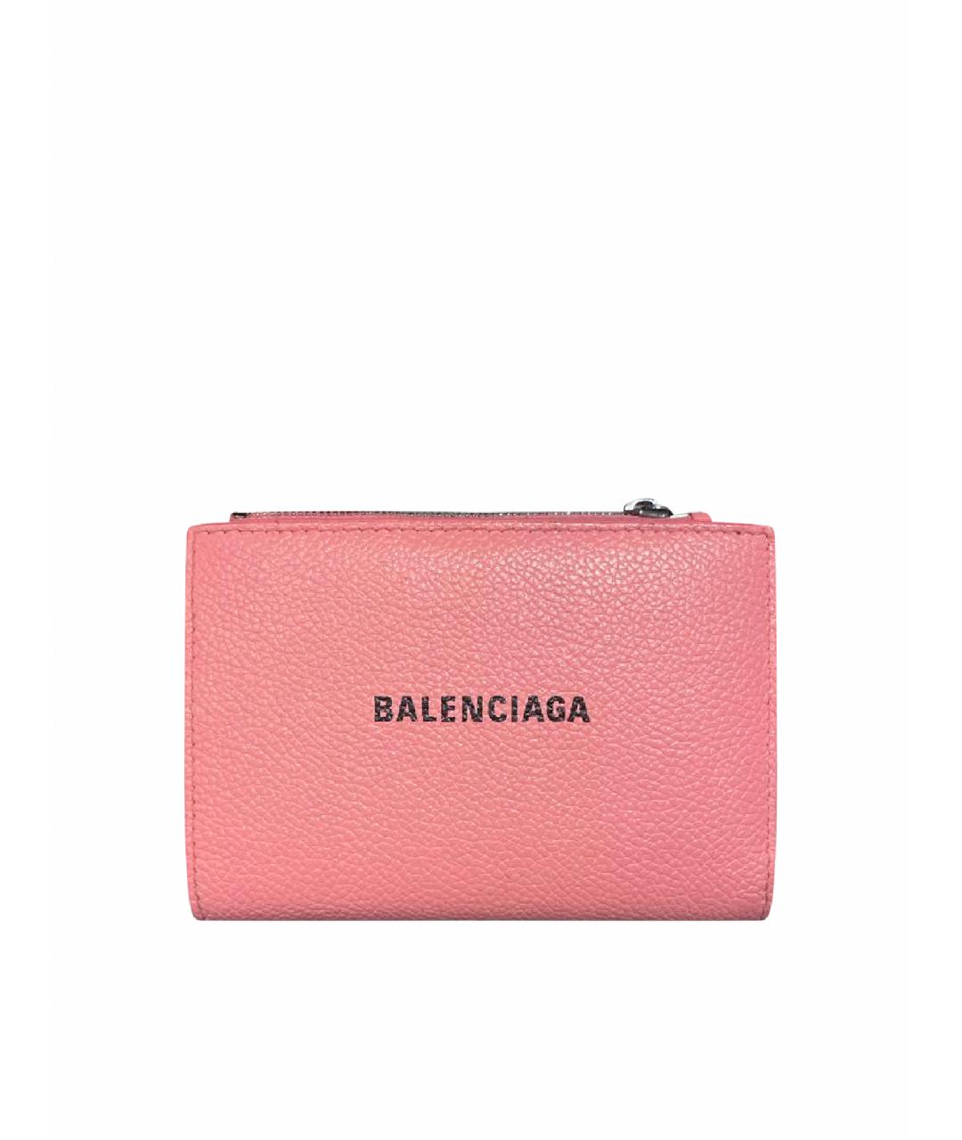 BALENCIAGA Розовый кожаный кошелек, фото 1