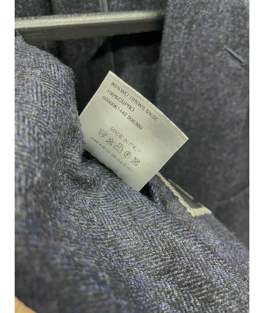 BRIONI Темно-синий шерстяной пиджак, фото 5
