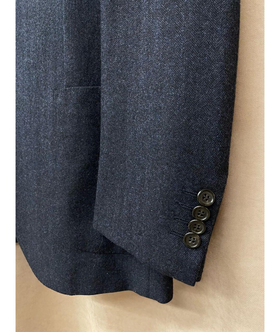 BRIONI Темно-синий шерстяной пиджак, фото 4