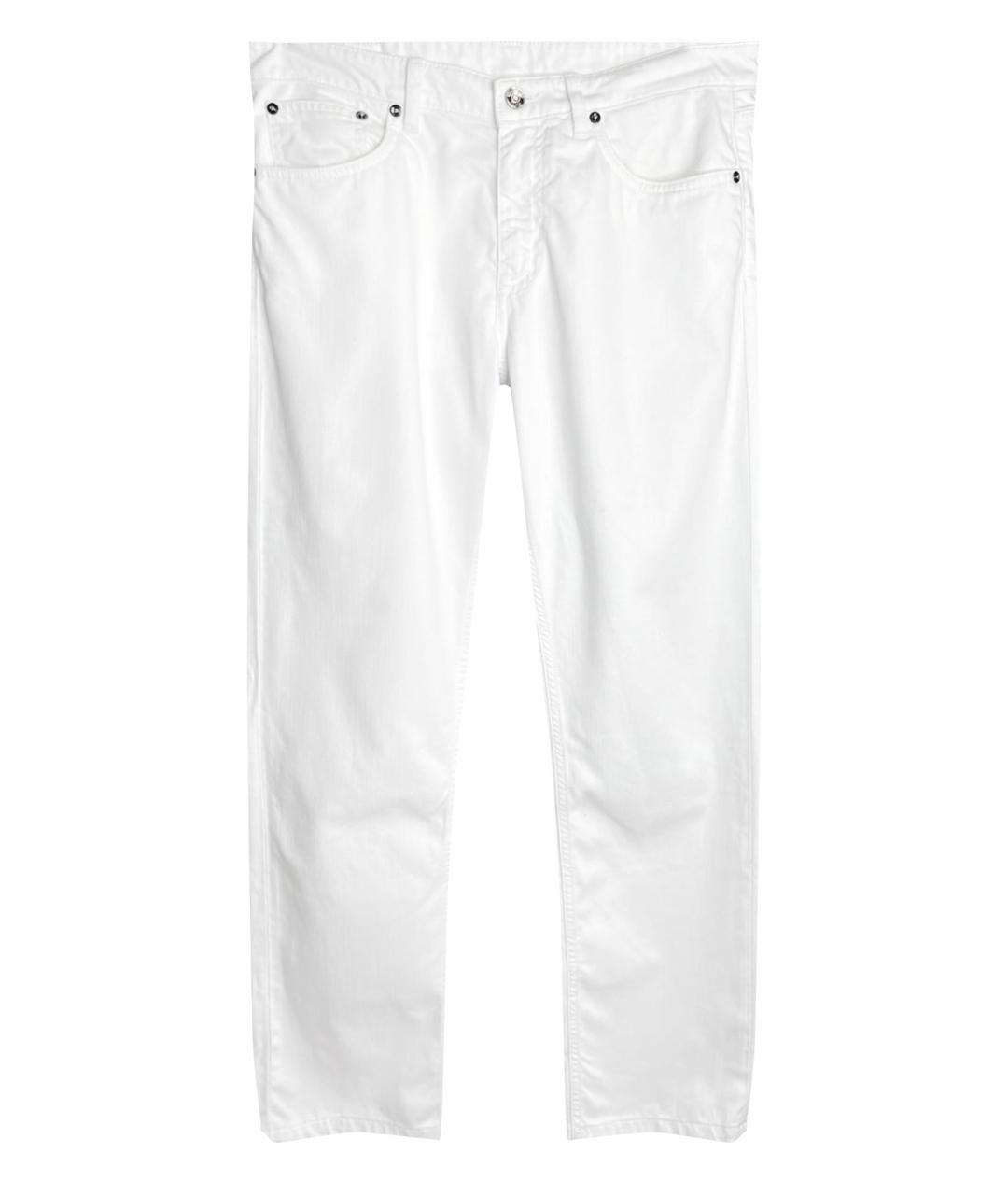 ERMENEGILDO ZEGNA Белые хлопко-лиоцелловые прямые джинсы, фото 1