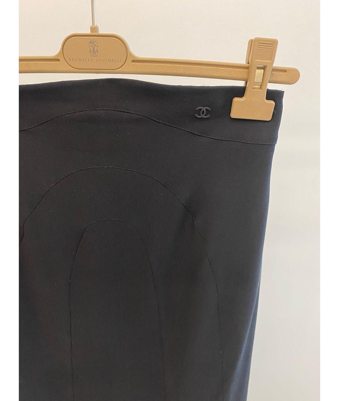 CHANEL Черная шелковая юбка макси, фото 4