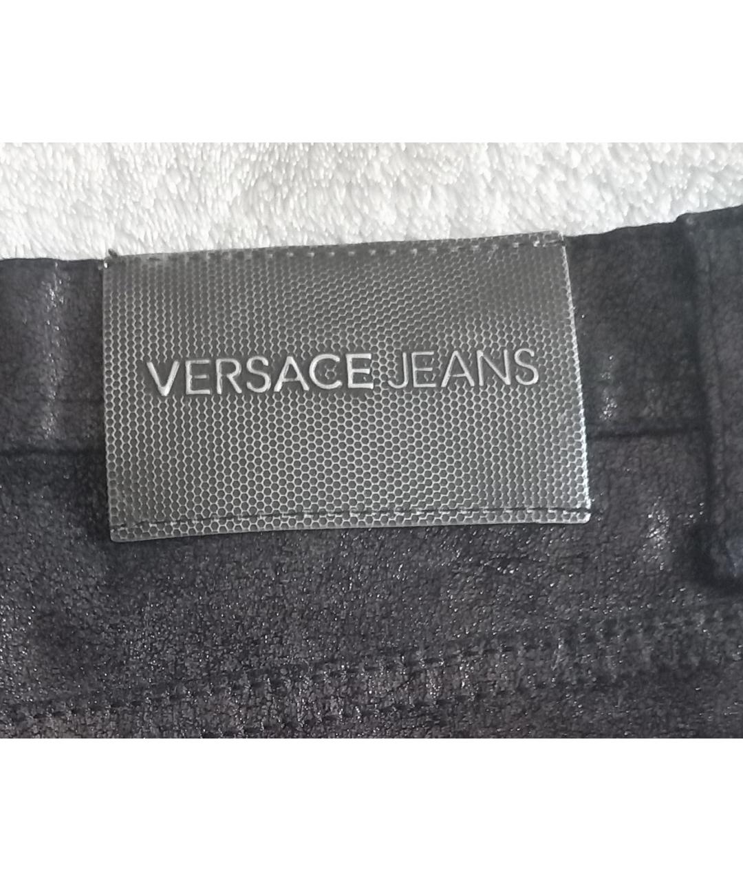 VERSACE JEANS COUTURE Черные хлопковые джинсы скинни, фото 3
