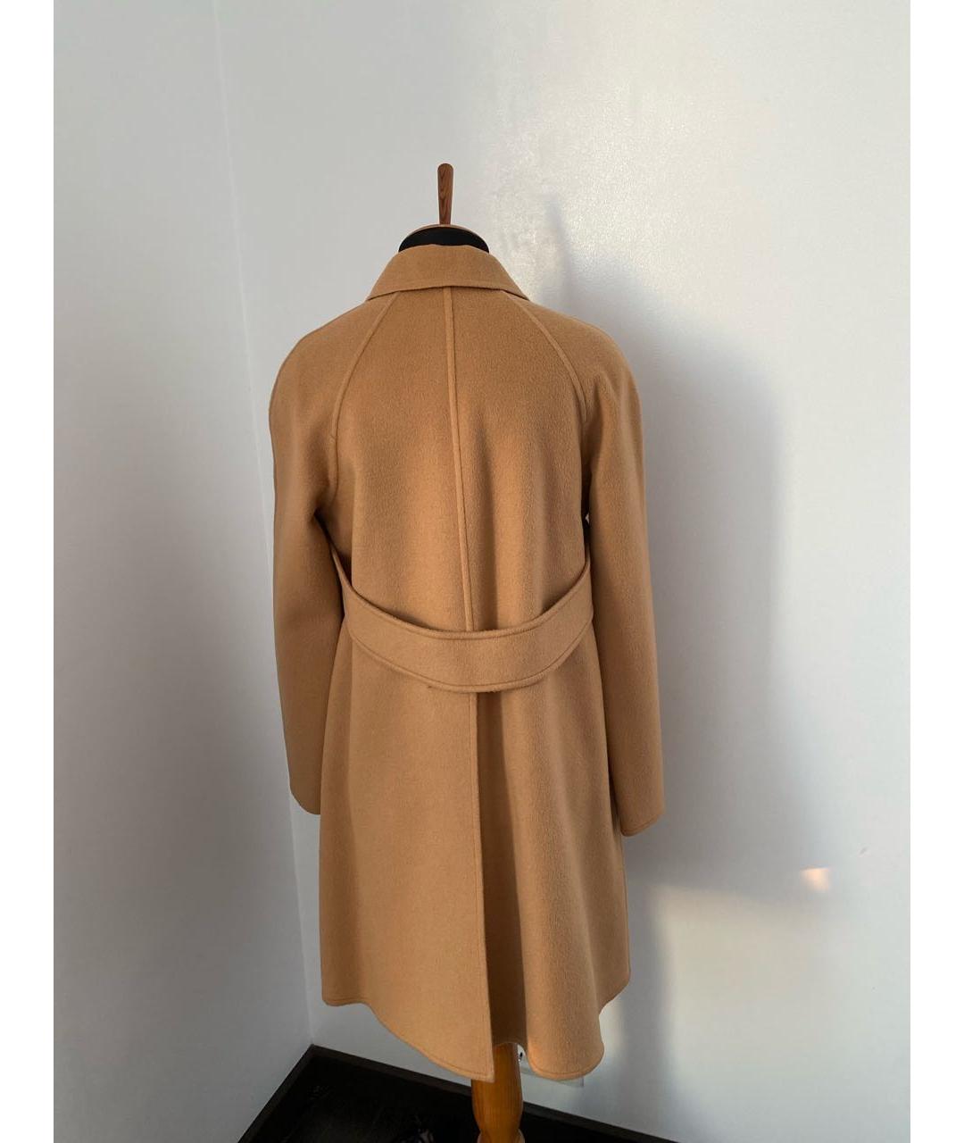 HERMES PRE-OWNED Горчичное кашемировое пальто, фото 2