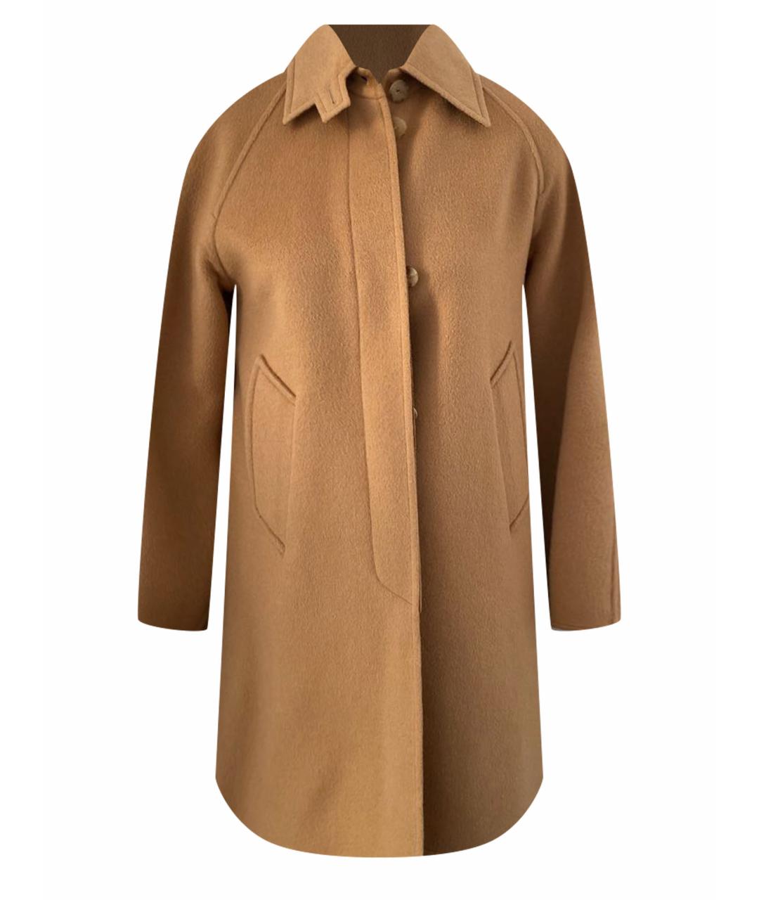 HERMES PRE-OWNED Горчичное кашемировое пальто, фото 1
