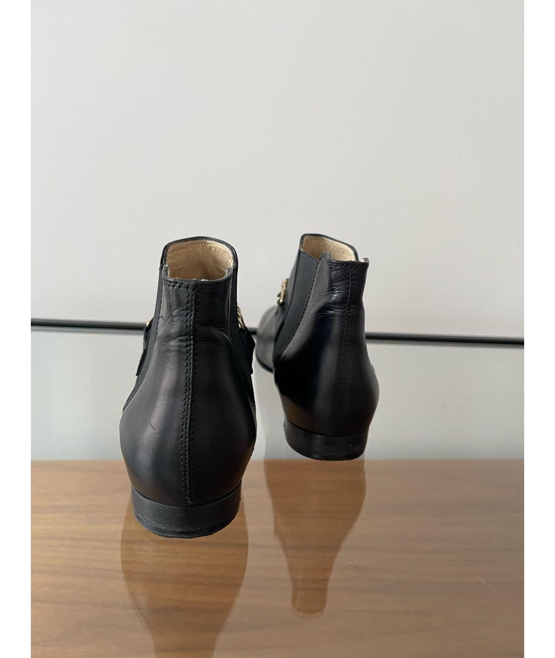 TOD'S Черные кожаные ботинки, фото 3