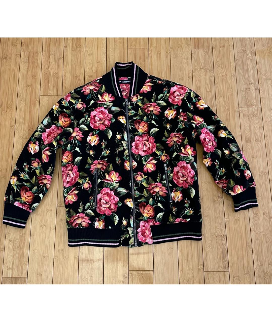 DOLCE&GABBANA Черный бархатный пуховик, фото 7