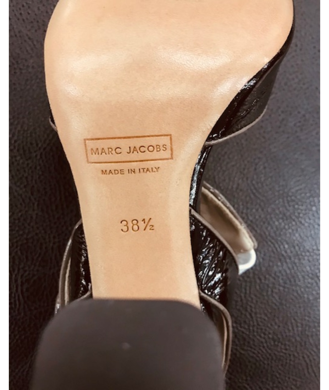 MARC JACOBS Черные кожаные босоножки, фото 5