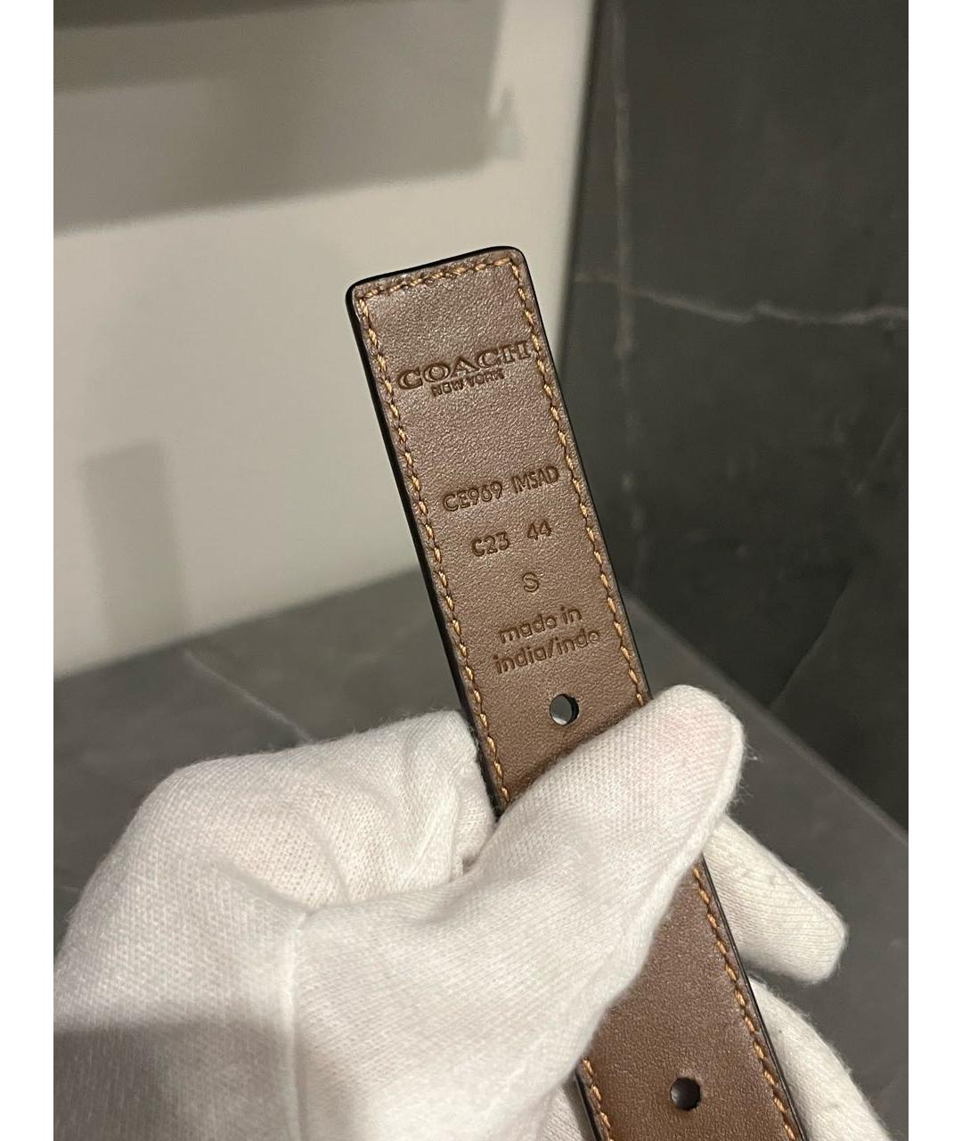 COACH Коричневый кожаный ремень, фото 5