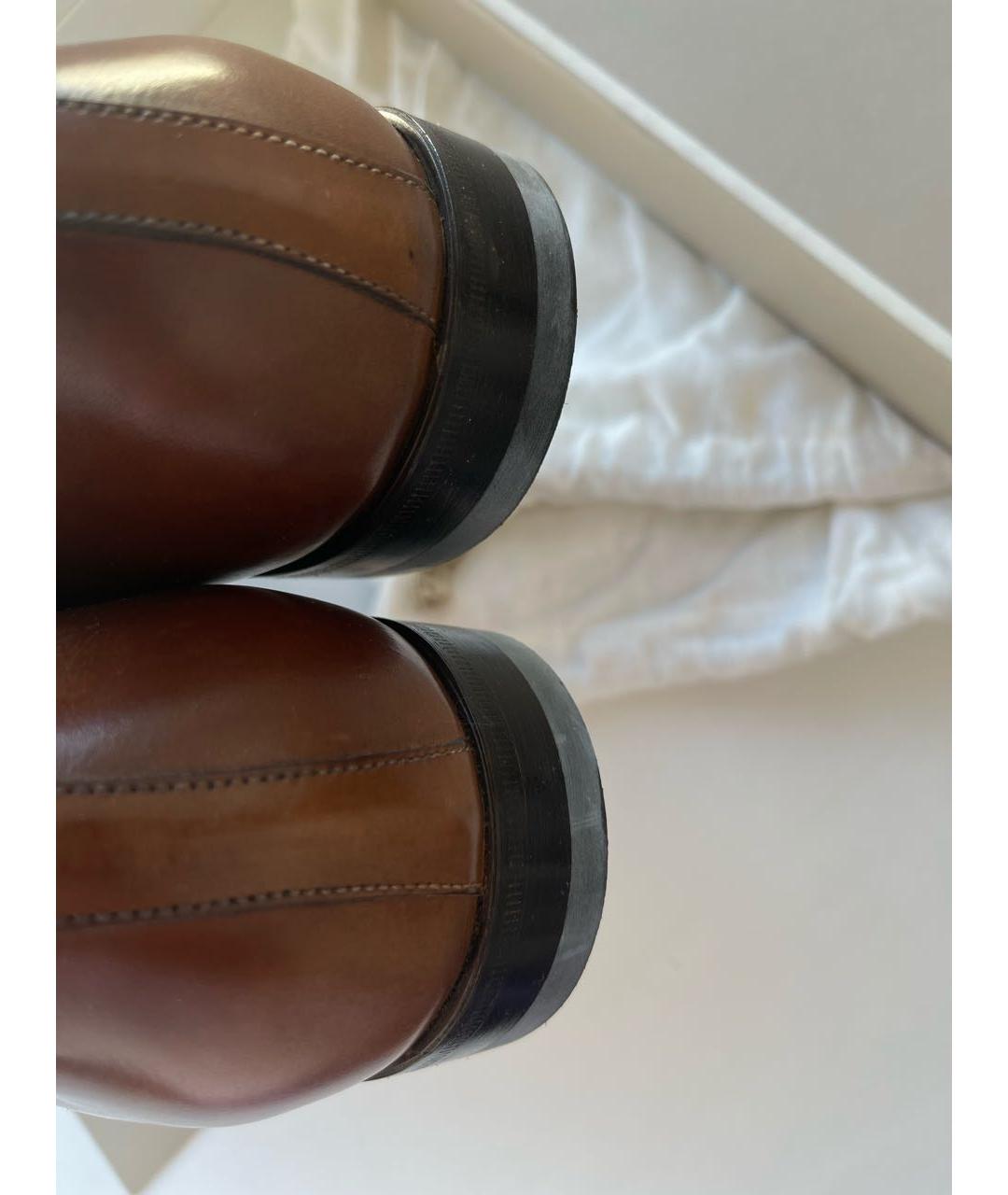 SANTONI Коричневые кожаные туфли, фото 8