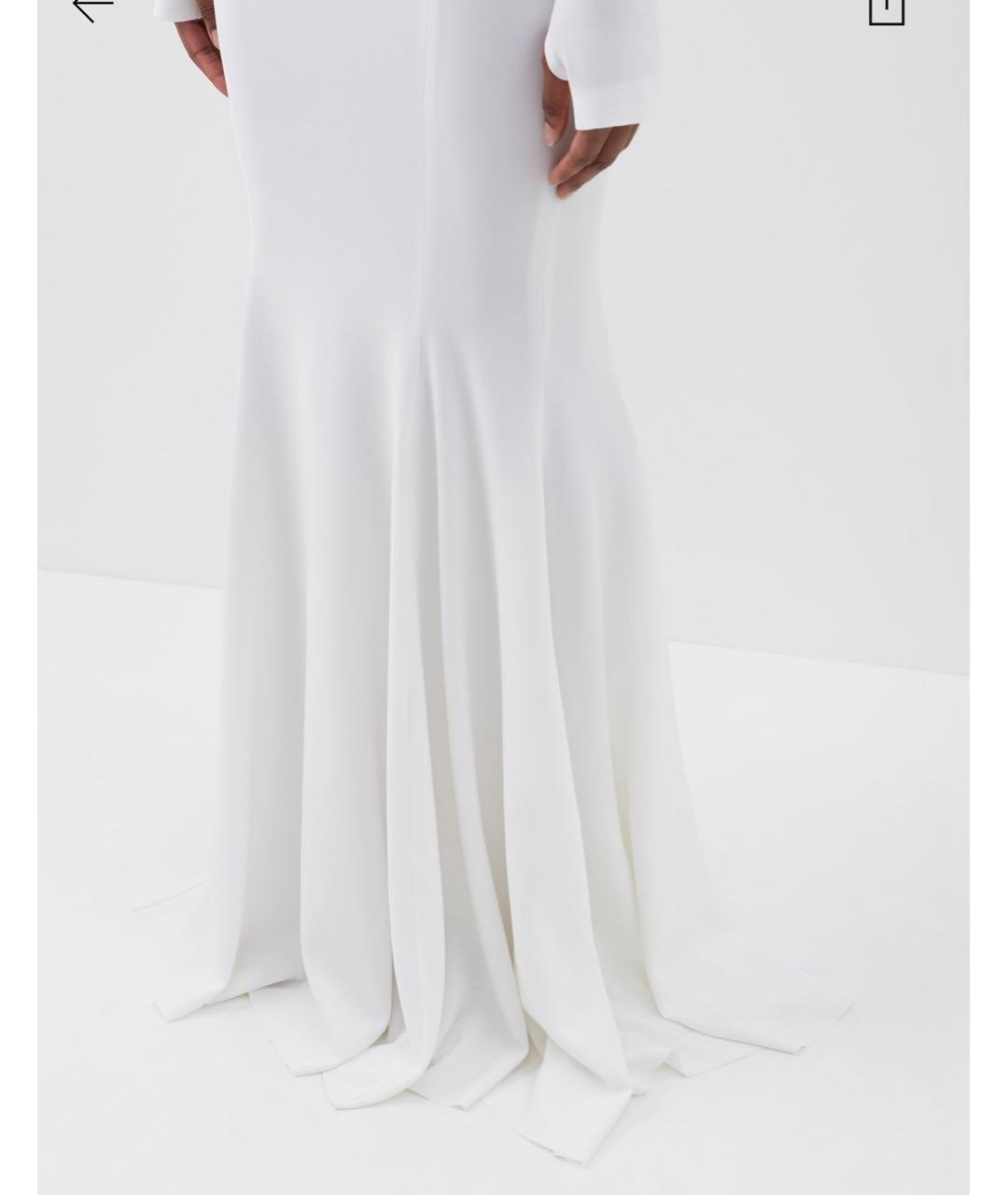 NORMA KAMALI Белое полиэстеровое вечернее платье, фото 3