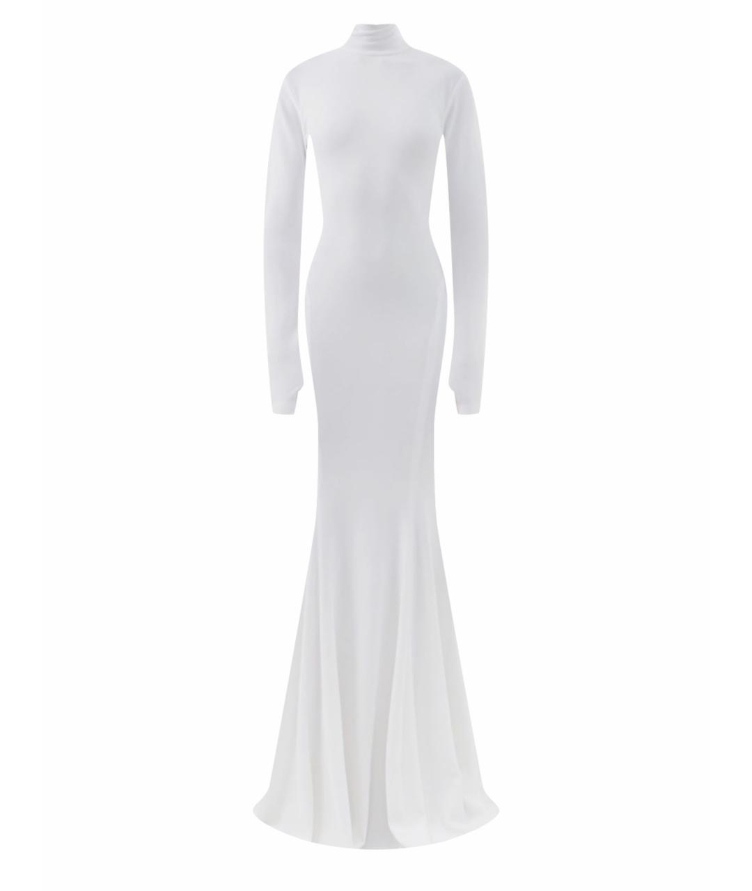 NORMA KAMALI Белое полиэстеровое вечернее платье, фото 1
