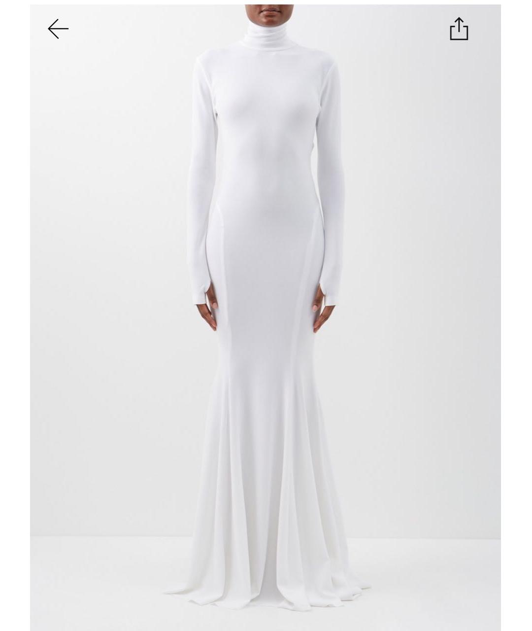 NORMA KAMALI Белое полиэстеровое вечернее платье, фото 8