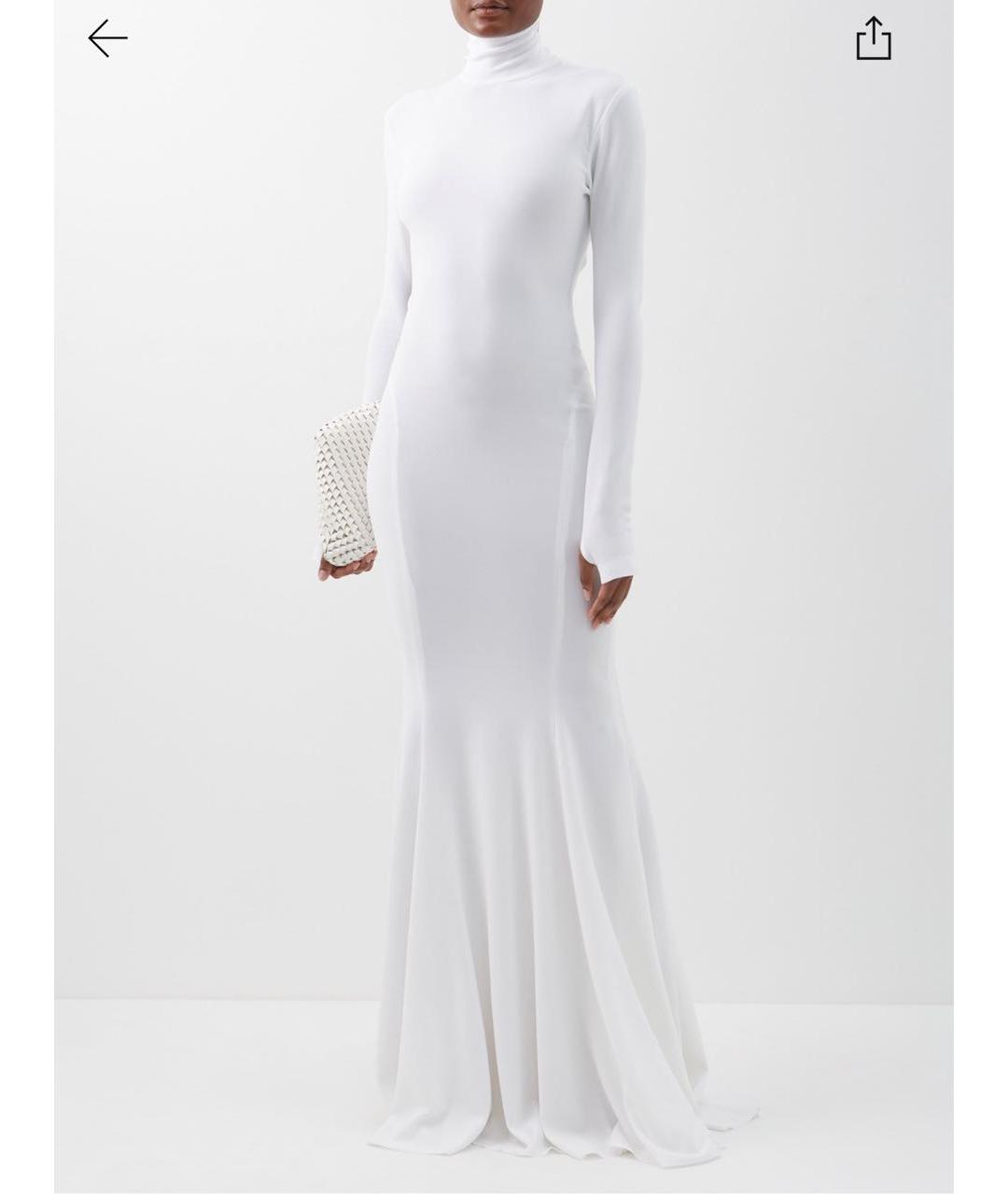 NORMA KAMALI Белое полиэстеровое вечернее платье, фото 2
