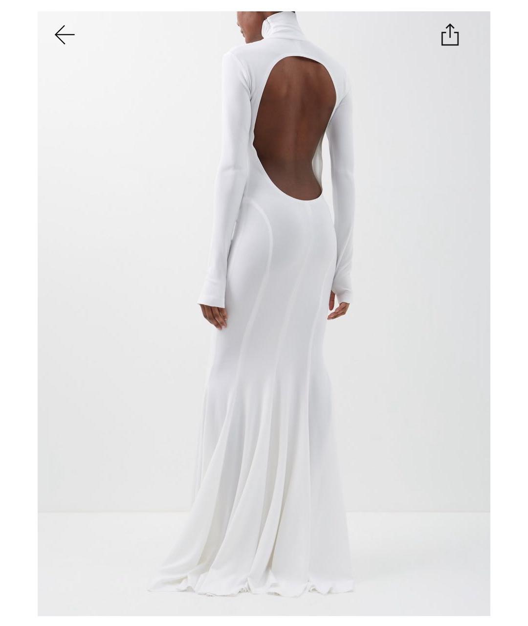 NORMA KAMALI Белое полиэстеровое вечернее платье, фото 5