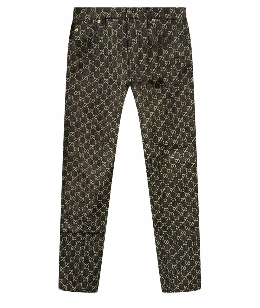 GUCCI Мульти хлопковые прямые джинсы, фото 1