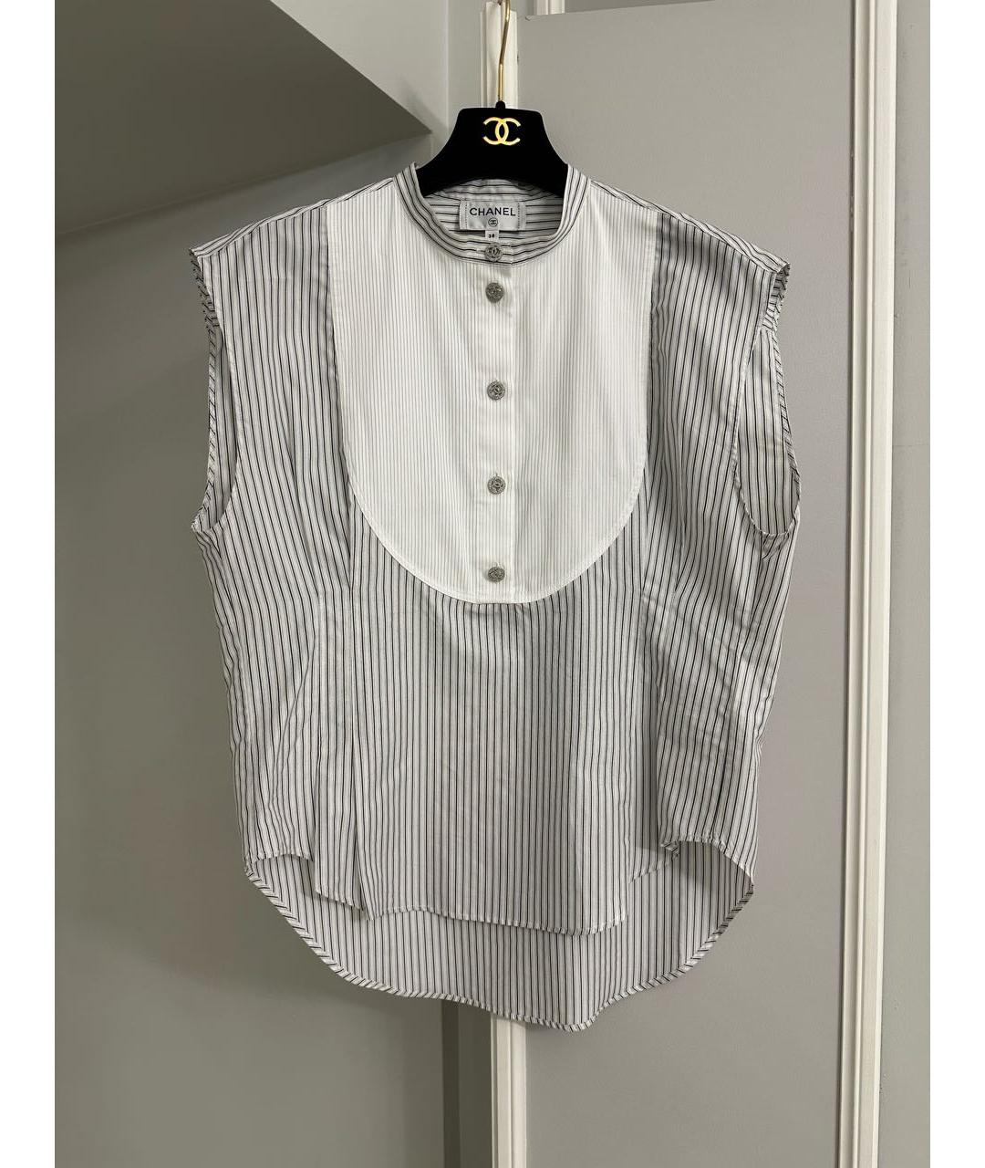CHANEL PRE-OWNED Белая блузы, фото 9
