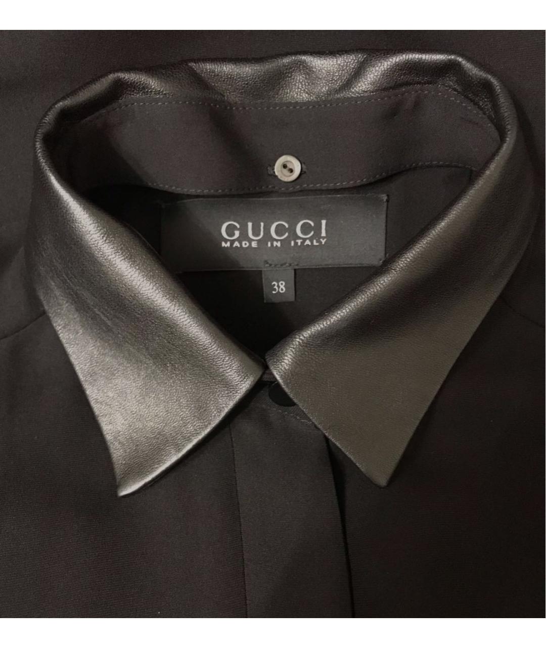 GUCCI Черное шелковое повседневное платье, фото 7