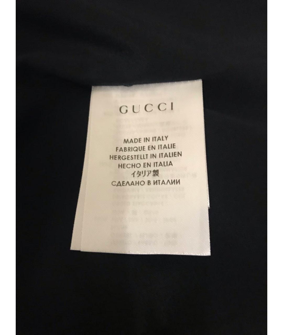 GUCCI Черное шелковое повседневное платье, фото 8