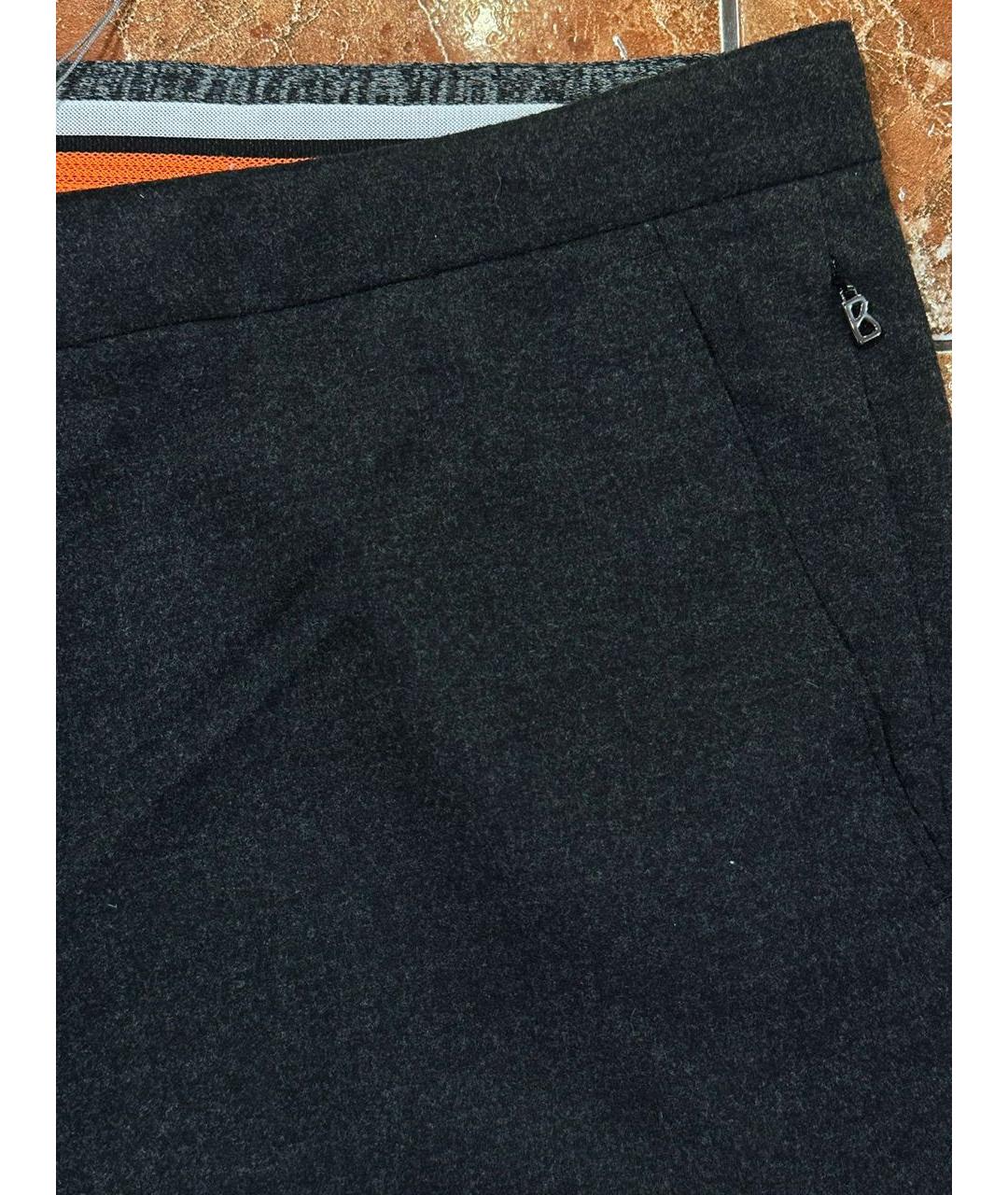BOGNER Серые шерстяные повседневные брюки, фото 3