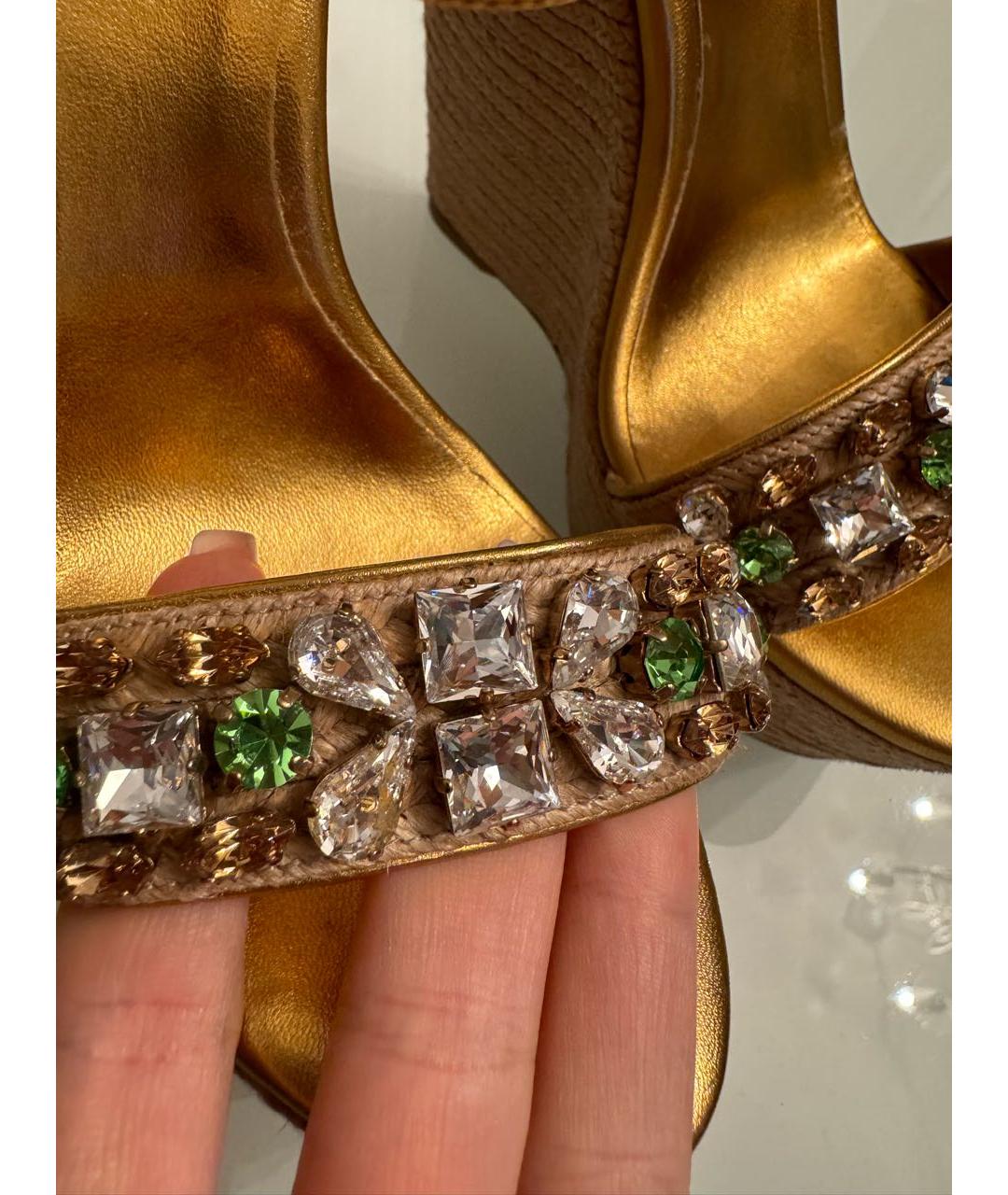 GUCCI Бежевые босоножки, фото 7