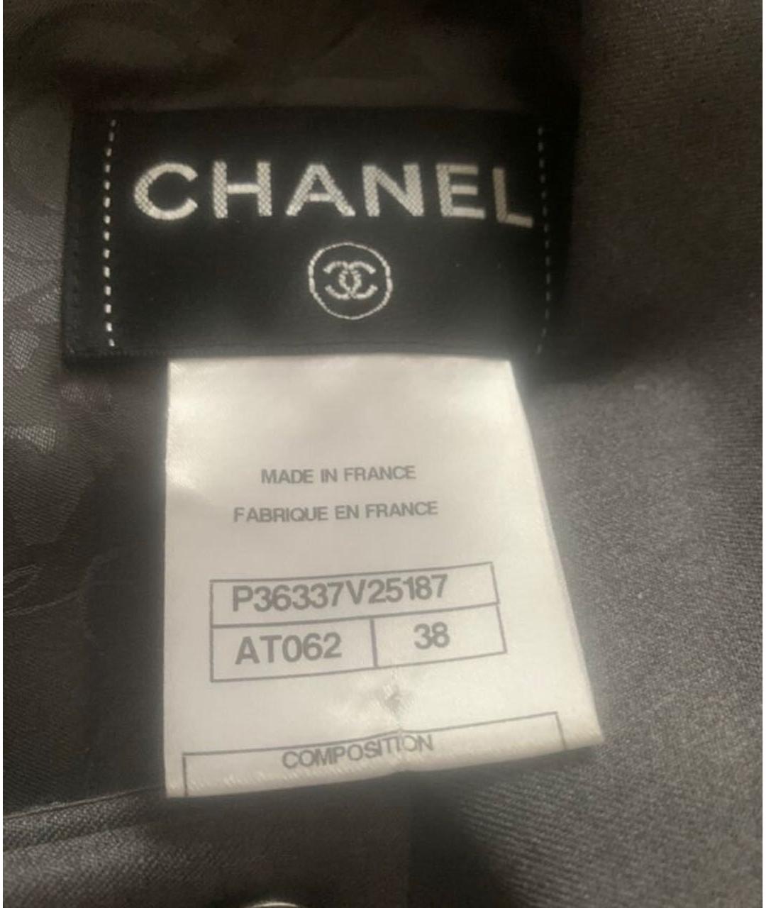 CHANEL PRE-OWNED Серое шерстяное повседневное платье, фото 6